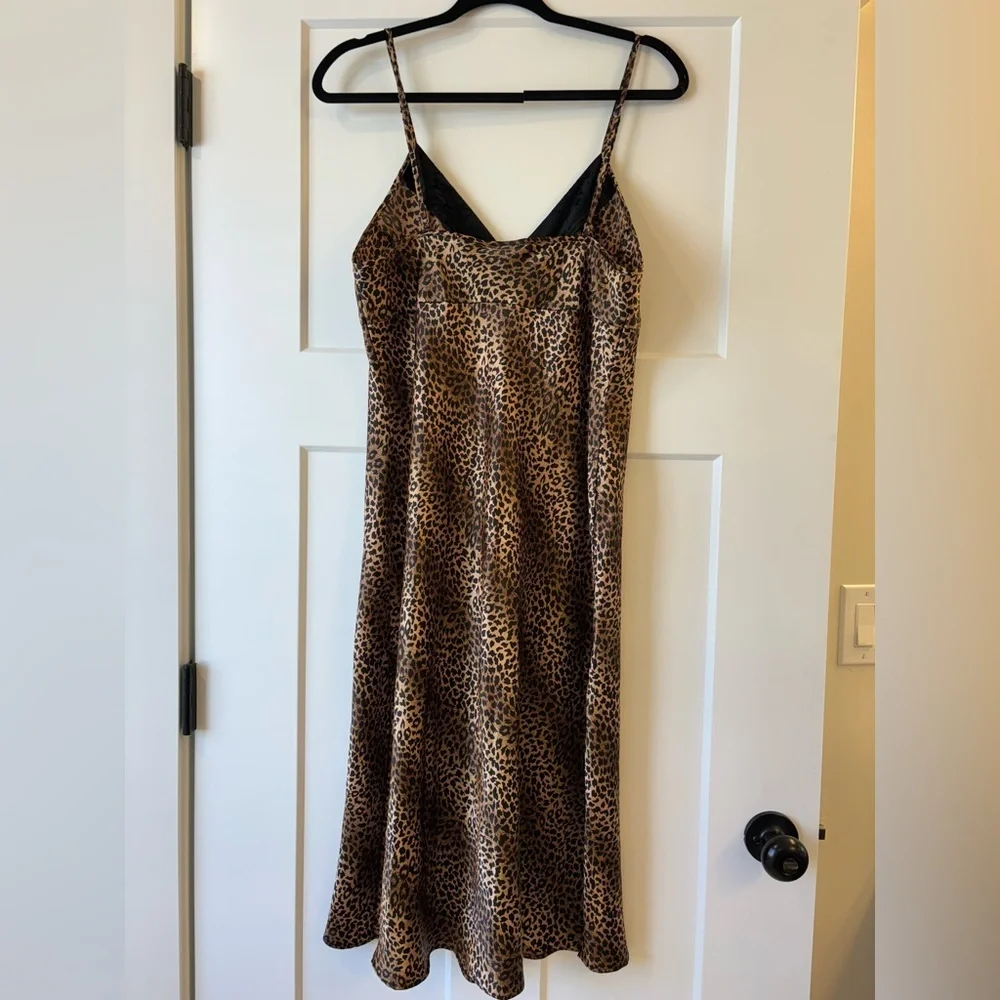 VINTAGE SATIN & VELVET GILLIGAN  & O MALLEY SLIP DRESS NIGHTGOWN LINGERIE sz L - Picture 5 of 7